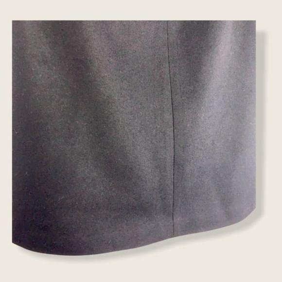 Vintage 90s J Crew Black Wool Blend A Line Skirt Medium Petite - Picture 6 of 12